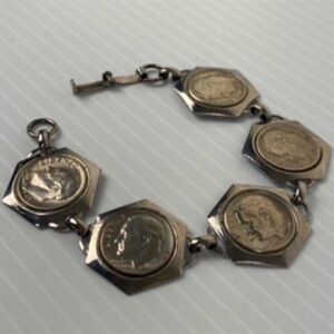 Vintage 1970s Dime Bracelet